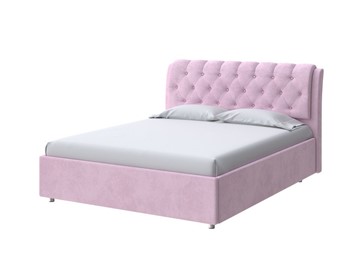 Кровать спальная Chester 140х200, Велюр (Teddy Розовый фламинго) в Первоуральске