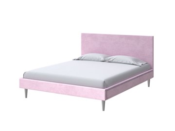 Спальная кровать Claro 140х200, Велюр (Teddy Розовый фламинго) в Екатеринбурге