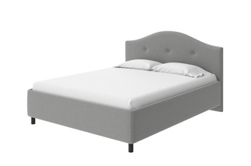 Кровать полутороспальная Como (Veda) 7 140x200, Искусственная шерсть (Лама Светло-серый) в Кушве