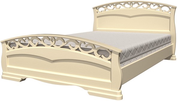 Кровать полуторная Грация-1 (слоновая кость) 140х200 в Ревде - изображение