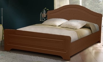 Кровать полуторная Ивушка-5 2000х1200 с высоким изножьем, цвет Итальянский орех в Каменске-Уральском