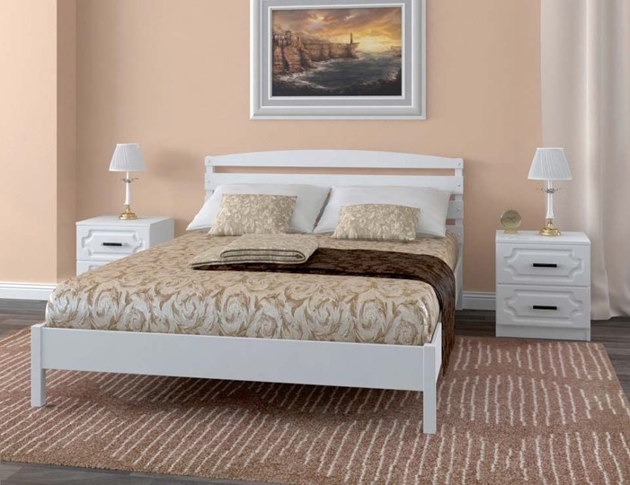 Кровать 1.5-спальная Камелия-1 (Белый Античный) 140х200 в Артемовском - изображение 1