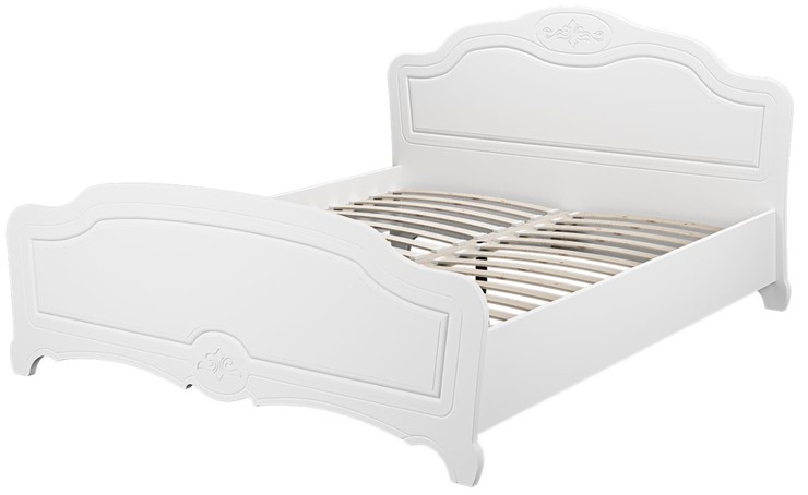 Спальная кровать Лотос (Белый) 140х200 в Кушве - изображение 1