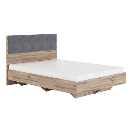 Кровать полутороспальная Николь (мод.1.1) 1,4 серый текстиль, с ортопедическим основанием в Ревде - изображение