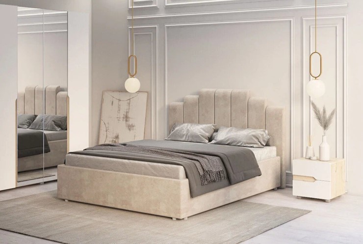 Кровать в спальню с подъемным механизмом Амелия 1600 в Артемовском - изображение 4