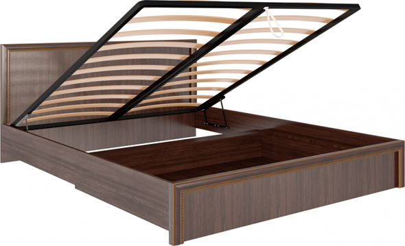 Двуспальная кровать с механизмом Беатрис М08 (Орех Гепланкт) в Первоуральске - изображение