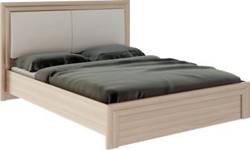 Кровать 2-х спальная Глэдис М31 (Шимо светлый/Белый текстурный) в Первоуральске