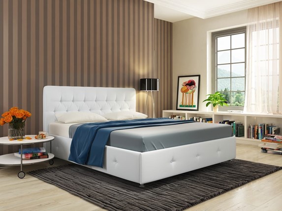 Кровать с механизмом 2-спальная Афина размер 160х200, Ideal 301.кож.зам в Екатеринбурге - изображение