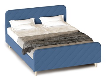 Спальная кровать Мелоди 1200 (с основанием) Альба синий в Екатеринбурге