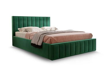 Кровать с основанием Вена 1800, Велюр Мора зеленый в Полевском