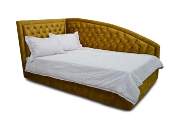 Кровать угловая без механизма с низкими ножками Грета 1940х2150 мм в Екатеринбурге