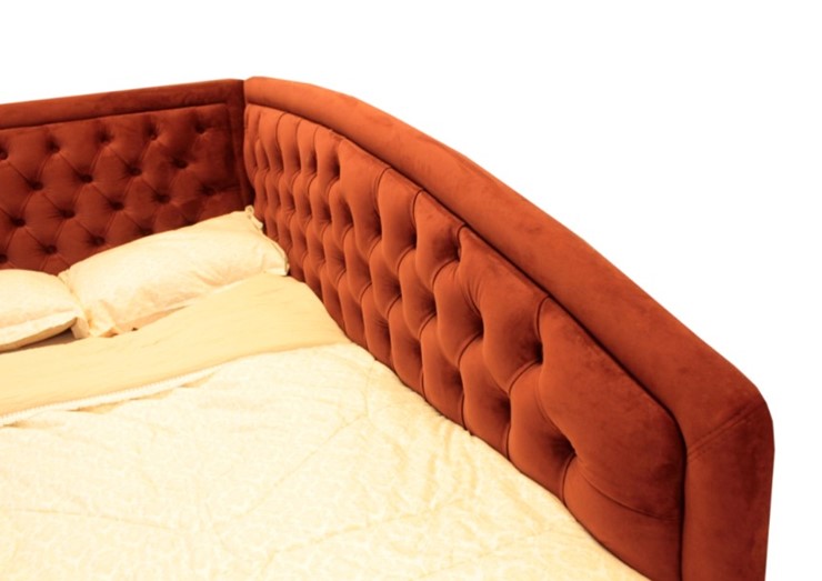 Кровать угловая без механизма высокими ножками Грета 1940х2150 мм в Ревде - изображение 5