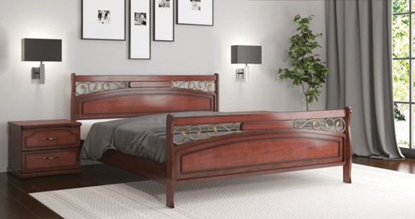 Кровать 2-х спальная Цезарь 160*200 с основанием в Полевском - изображение