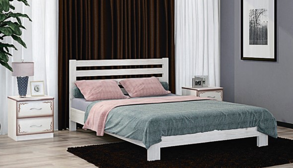 Кровать в спальню Вероника (Белый Античный) 160х200 в Ревде - изображение