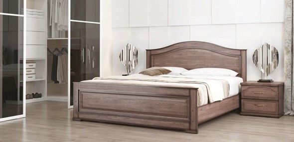 Двуспальная кровать Стиль 3, 160х200 с основанием в Ревде - изображение