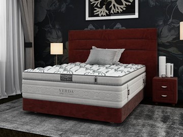 Спальная кровать Modern Compact/Podium M 160х200, Микровелюр (Manhattan Гранатовый) в Красноуфимске