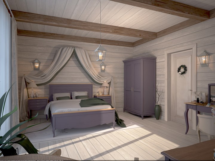 Модульная спальня Leontina №1 Лавандовый в Первоуральске - изображение