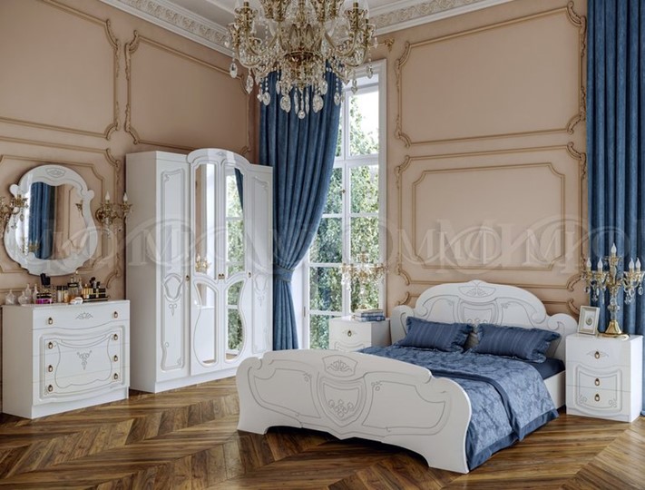Гарнитур в спальню Мария, Белый глянец в Екатеринбурге - изображение