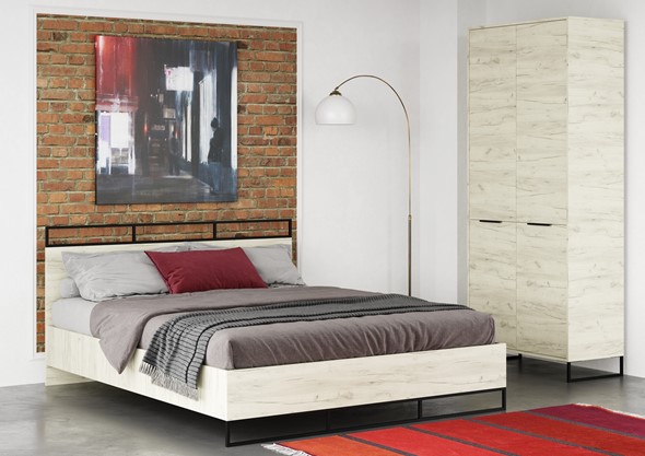 Набор мебели для спальни Loft, Дуб крафт белый в Ирбите - изображение