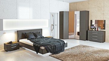 Модульная спальня Наоми №2, цвет Фон серый, Джут в Первоуральске - предосмотр 6
