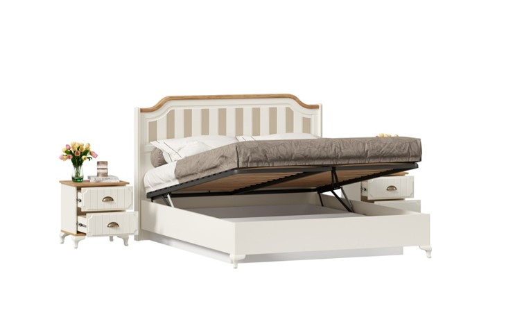 Гарнитур спальный Вилладжио, набор 3 (кровать 1600 с механизмом) в Екатеринбурге - изображение 1