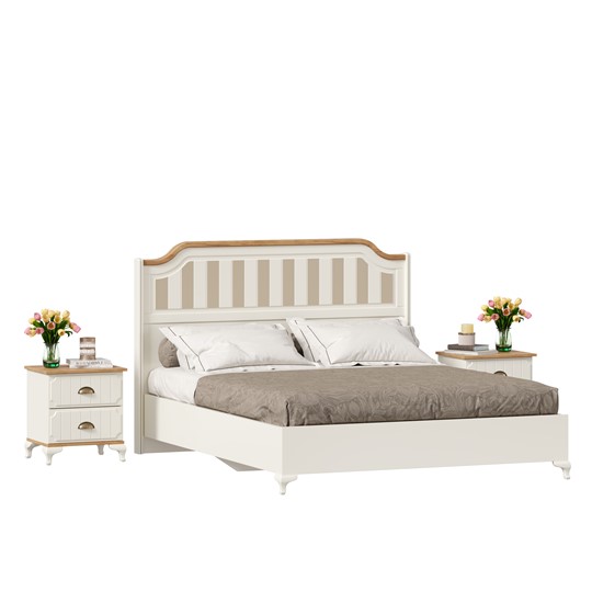 Гарнитур спальный Вилладжио, набор 3 (кровать 1600 с механизмом) в Ревде - изображение