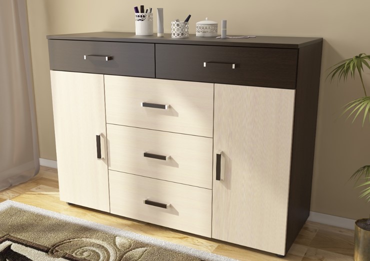 Комод Вега К-03, Венге/Дуб в Екатеринбурге купить недорого — цена и ...