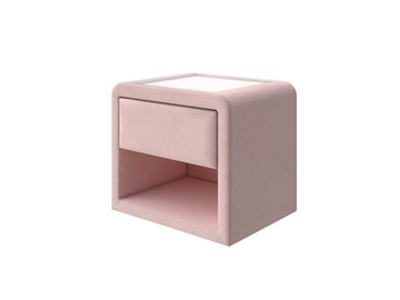 Тумбочка Cube 52х41, Велюр (Ultra Розовый мусс) в Ревде