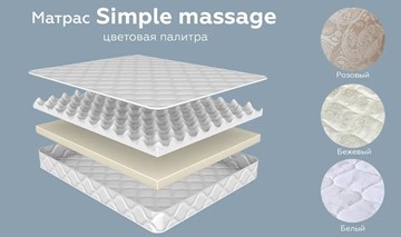 Беспружинный матрас Simple massage 10 в Екатеринбурге - предосмотр 1