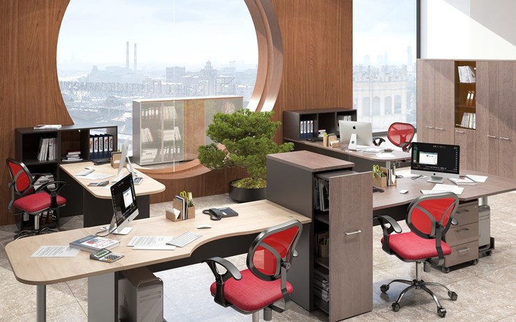 Мебель для персонала Xten для двух сотрудников с тумбочками в Артемовском - изображение 5