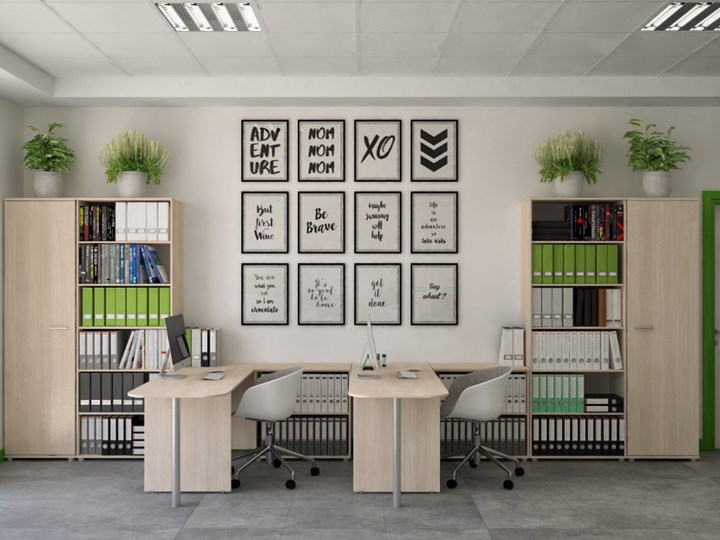 Комплект офисной мебели Public, Дуб Сантана светлый в Краснотурьинске - изображение 1