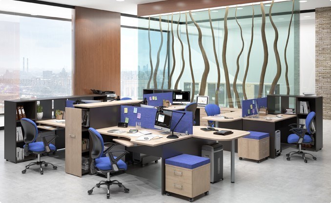 Набор мебели в офис Xten в опенспэйс для четырех сотрудников в Екатеринбурге - изображение 6