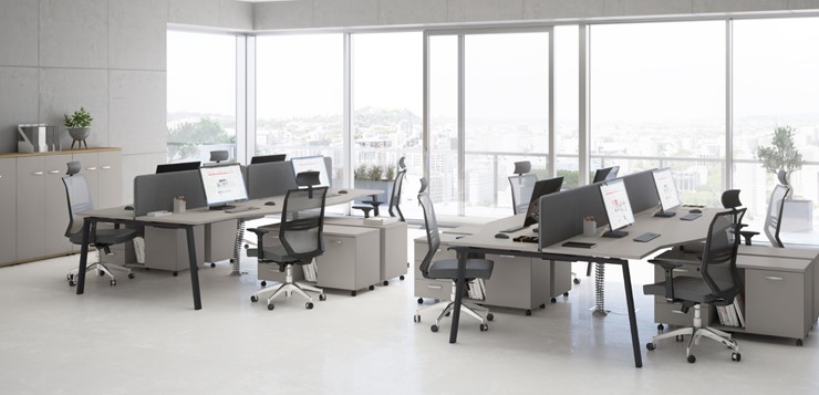 Комплект офисной мебели А4 (металлокаркас TRE) белый премиум / металлокаркас белый в Краснотурьинске - изображение 5