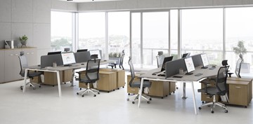 Комплект офисной мебели А4 (металлокаркас TRE) белый премиум / металлокаркас белый в Краснотурьинске - предосмотр 8