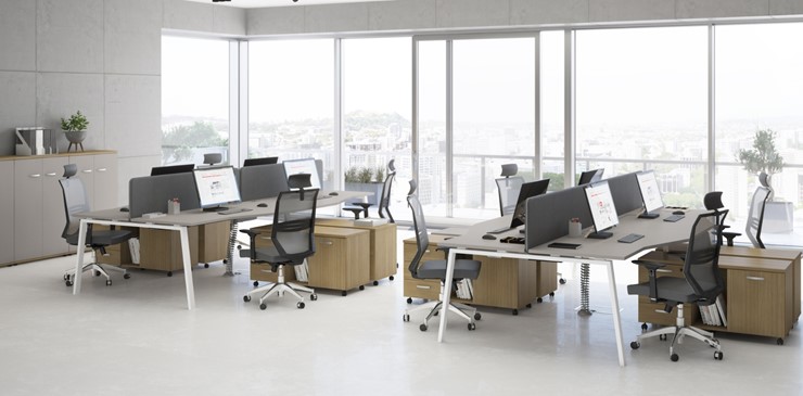 Комплект офисной мебели А4 (металлокаркас TRE) белый премиум / металлокаркас белый в Краснотурьинске - изображение 8