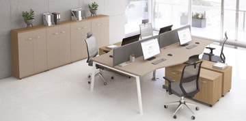 Комплект офисной мебели А4 (металлокаркас TRE) белый премиум / металлокаркас белый в Каменске-Уральском - предосмотр 9