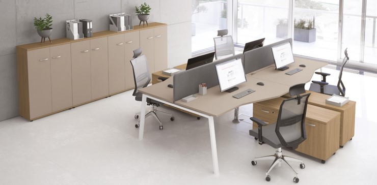 Комплект офисной мебели А4 (металлокаркас TRE) белый премиум / металлокаркас белый в Краснотурьинске - изображение 9