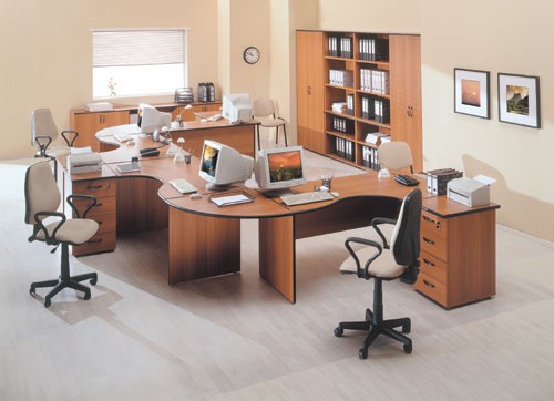 Набор мебели в офис ДИН-Р (французский орех) в Первоуральске - изображение 2