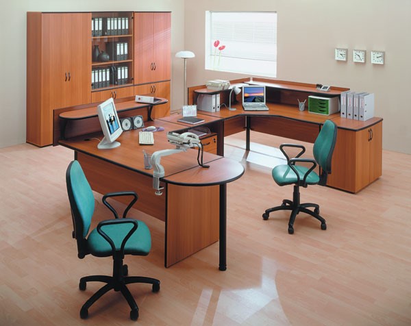 Набор мебели в офис ДИН-Р (французский орех) в Краснотурьинске - изображение
