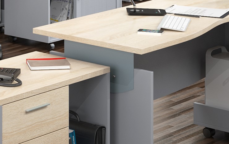 Офисная мебель OFFIX-NEW для 4 сотрудников с двумя шкафами в Красноуфимске - изображение 2