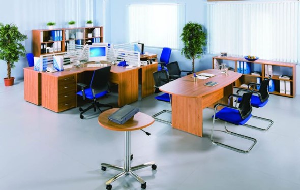 Комплект офисной мебели Формула (ольха-европейская) в Екатеринбурге - изображение
