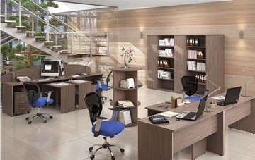 Комплект офисной мебели IMAGO книжные шкафы, 4 рабочих места в Екатеринбурге