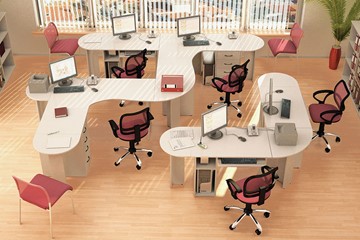 Комплект офисной мебели Классик для 5 сотрудников в Екатеринбурге