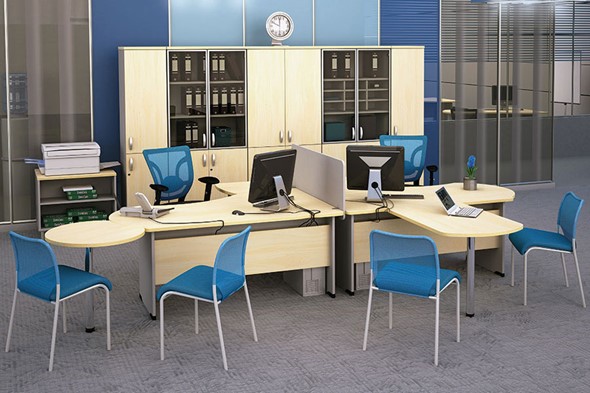 Набор мебели в офис Boston для 2 сотрудников по работе с клиентами в Ирбите - изображение