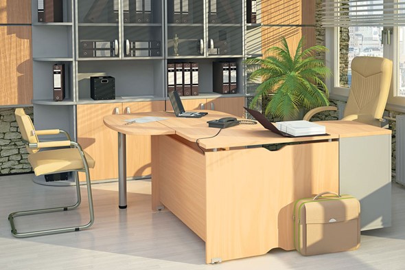 Комплект офисной мебели Милан для руководителя отдела в Ирбите - изображение