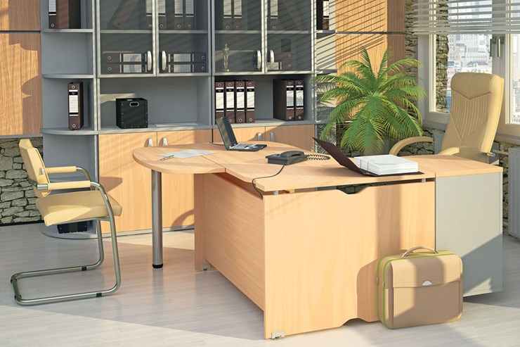Комплект офисной мебели Милан для руководителя отдела в Новоуральске - изображение