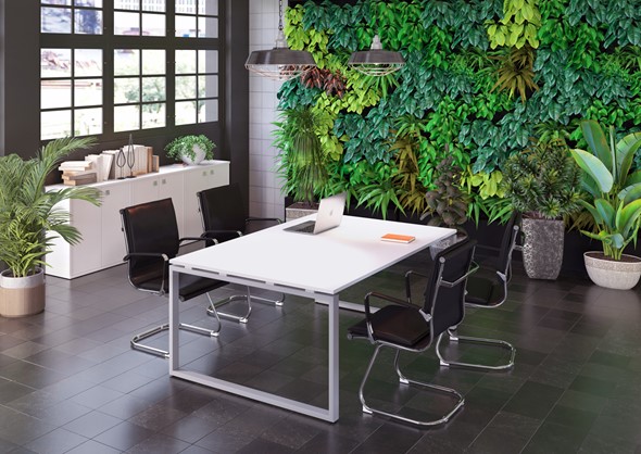 Офисный комплект мебели Metal System Style (Серый/Белый) в Кушве - изображение
