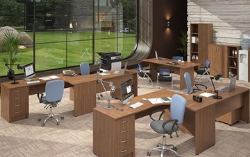 Комплект офисной мебели IMAGO три стола, 2 шкафа, стеллаж, тумба в Богдановиче