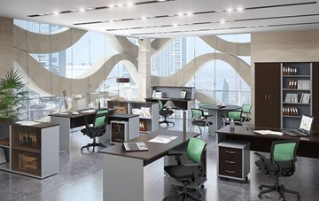 Мебель для персонала IMAGO четыре рабочих места, стол для переговоров в Кушве
