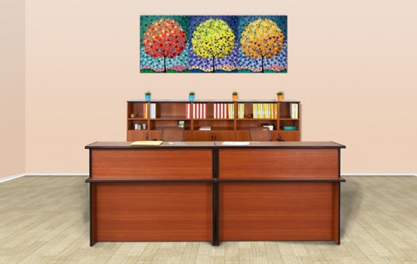 Мебель для приемной Дин-Р (французский орех) в Кушве - изображение
